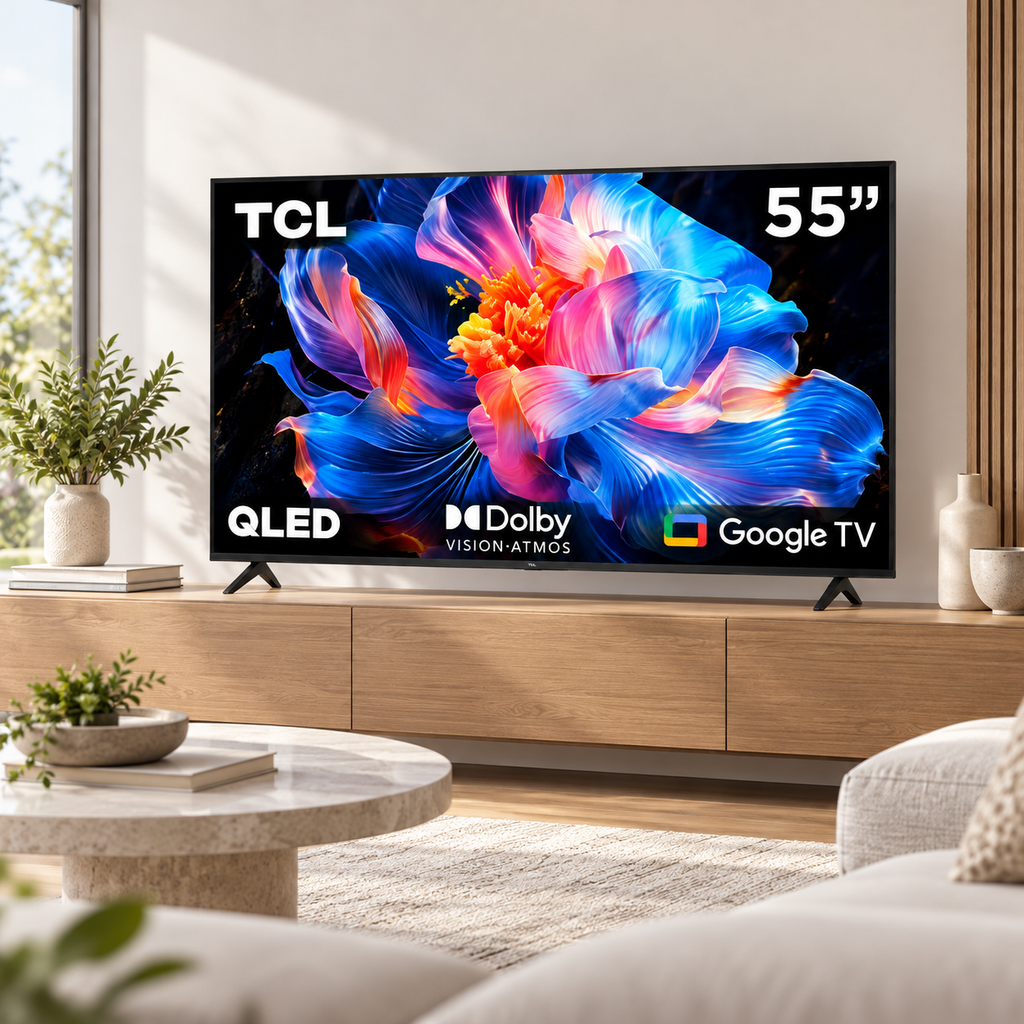 Televisor TCL 55" 4K UHD Google TV Dolby Vision y Dolby Atmos