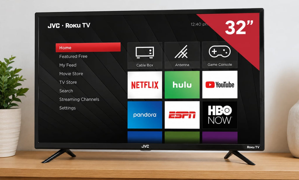 Smart TV JVC 32" HD SI32RF Roku TV 60Hz