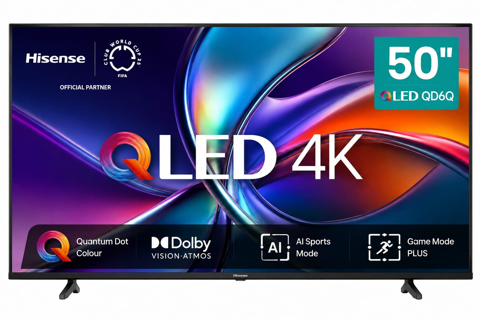 Smart TV Hisense 50" QLED 4K UHD VIDAA Dolby Vision 50QD6QV