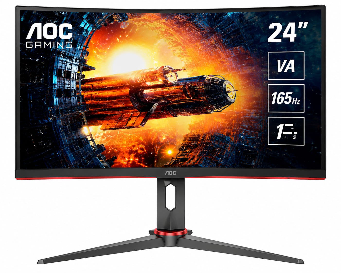 Monitor AOC 23.8" Gaming Curvo Full HD 165Hz 1ms FreeSync HDMI DisplayPort C24G2