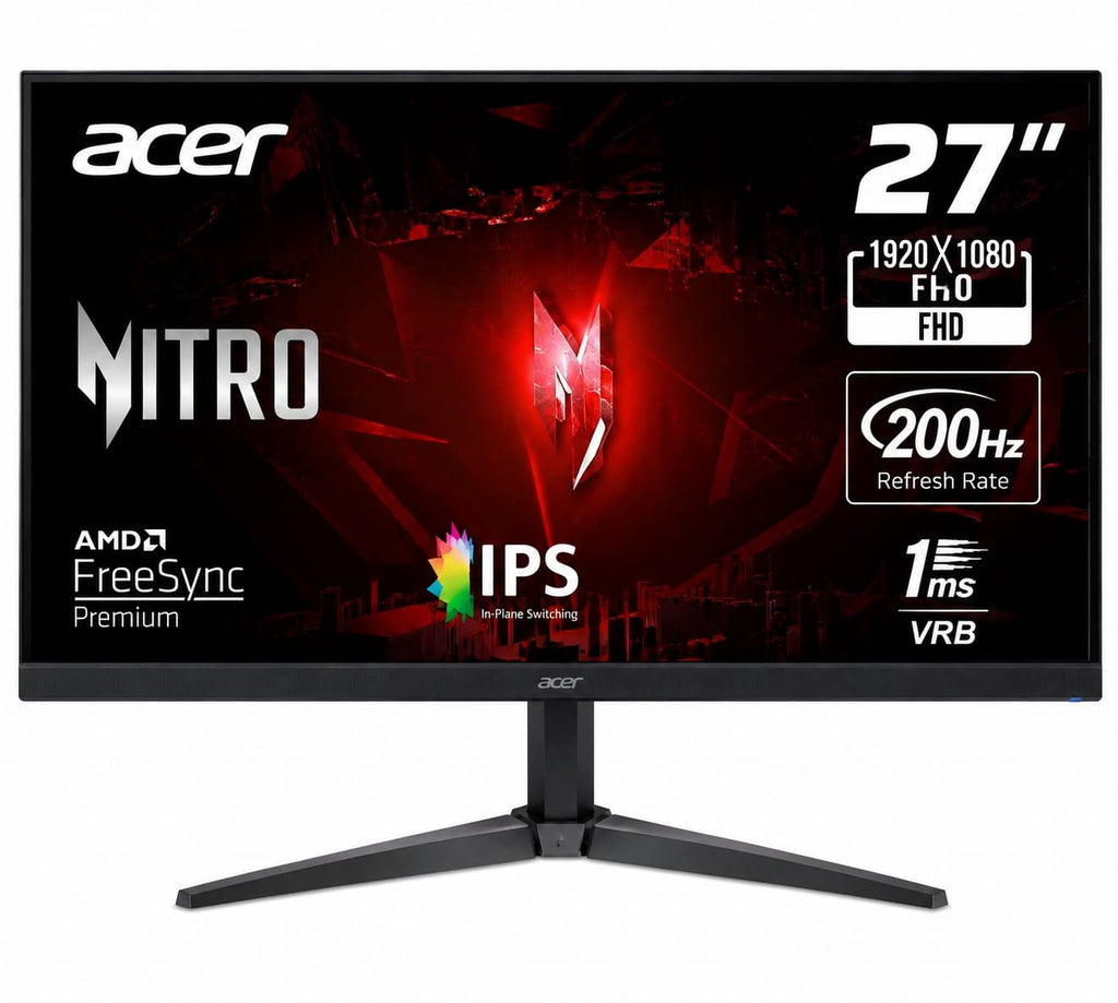 Monitor Acer Nitro 27" IPS Full HD 200Hz FreeSync Premium HDMI QG271 X1biip