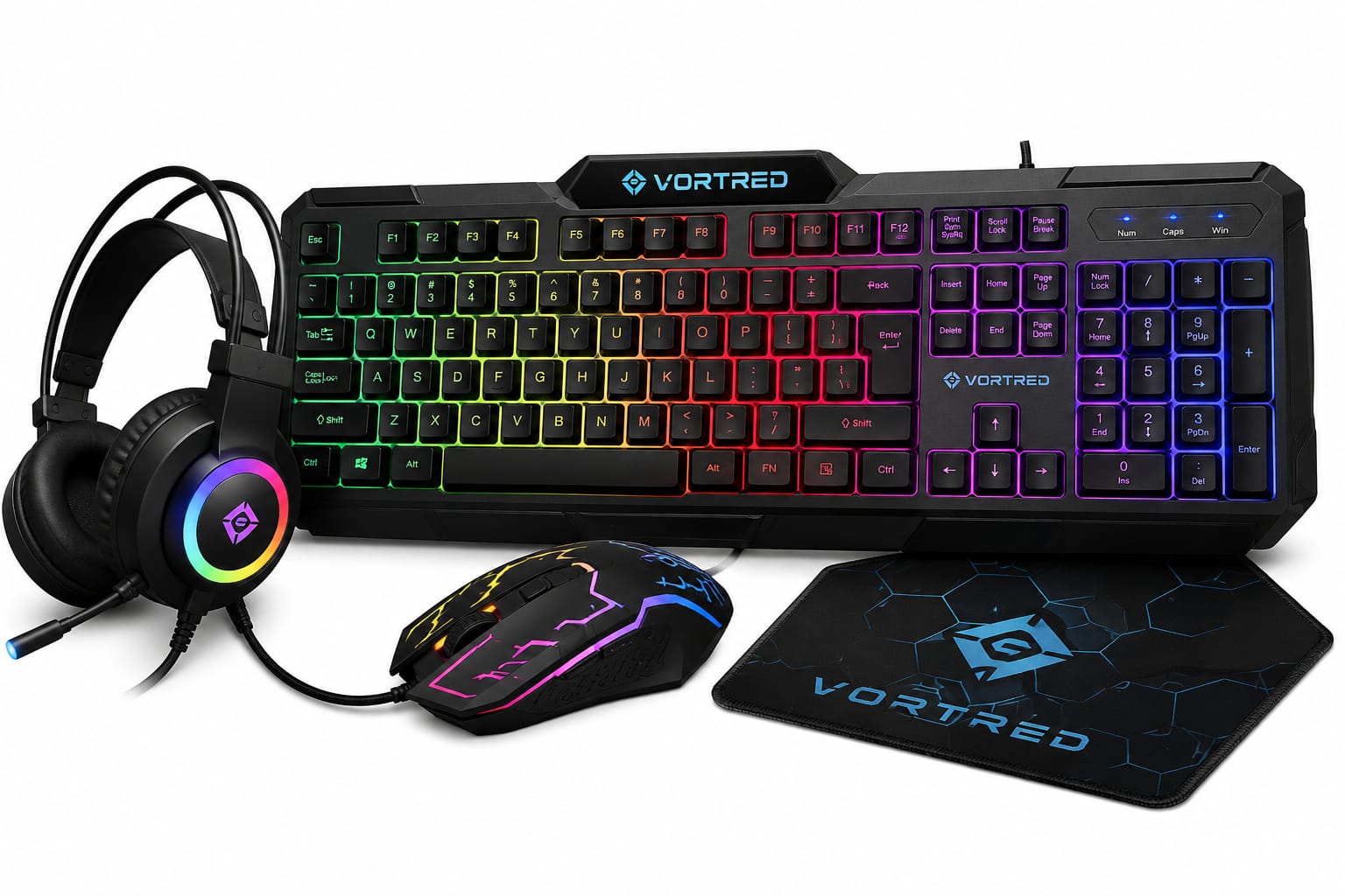 Kit Gamer Vortred 4 en 1 RGB