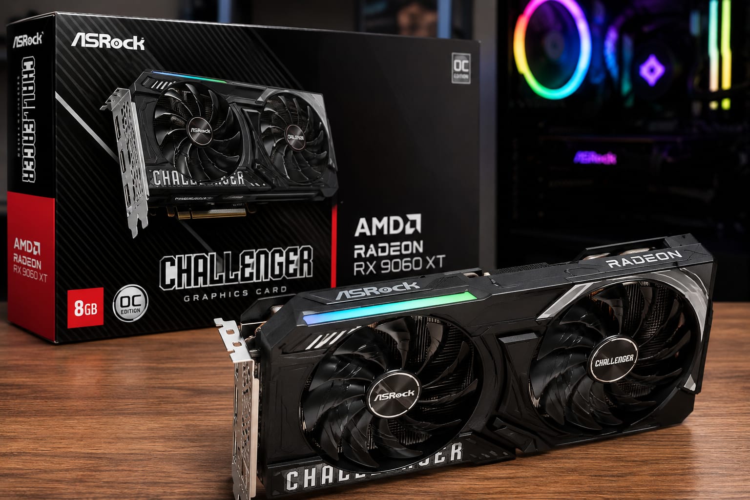 Tarjeta de Video ASRock Challenger Radeon RX 9060 XT OC