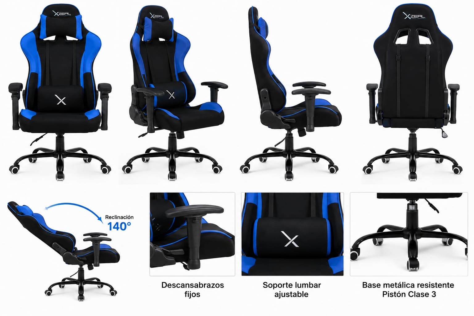 Silla Gamer XZEAL XZ20 Reclinable 140°