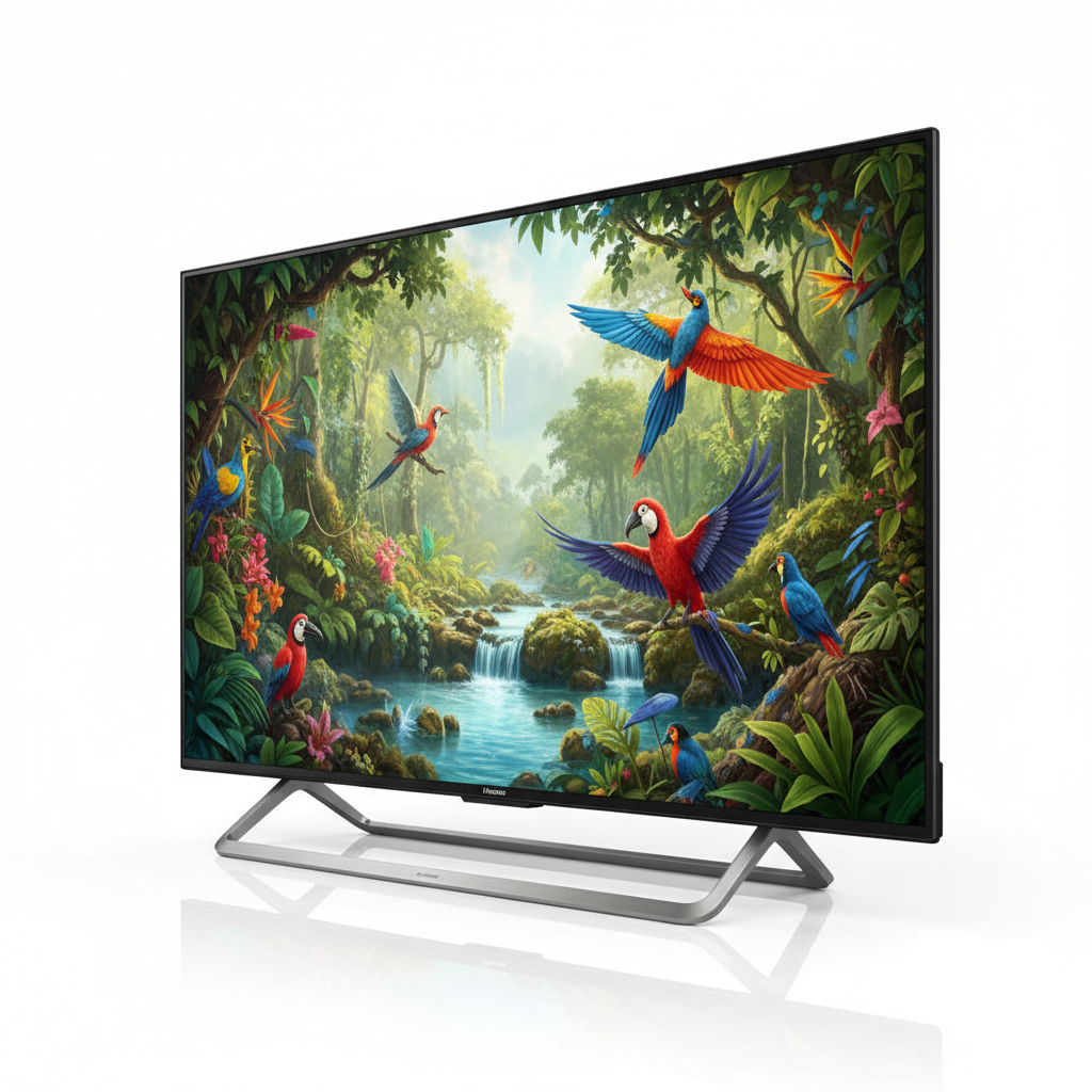 Smart TV Hisense 43 QLED 4K vista en ángulo