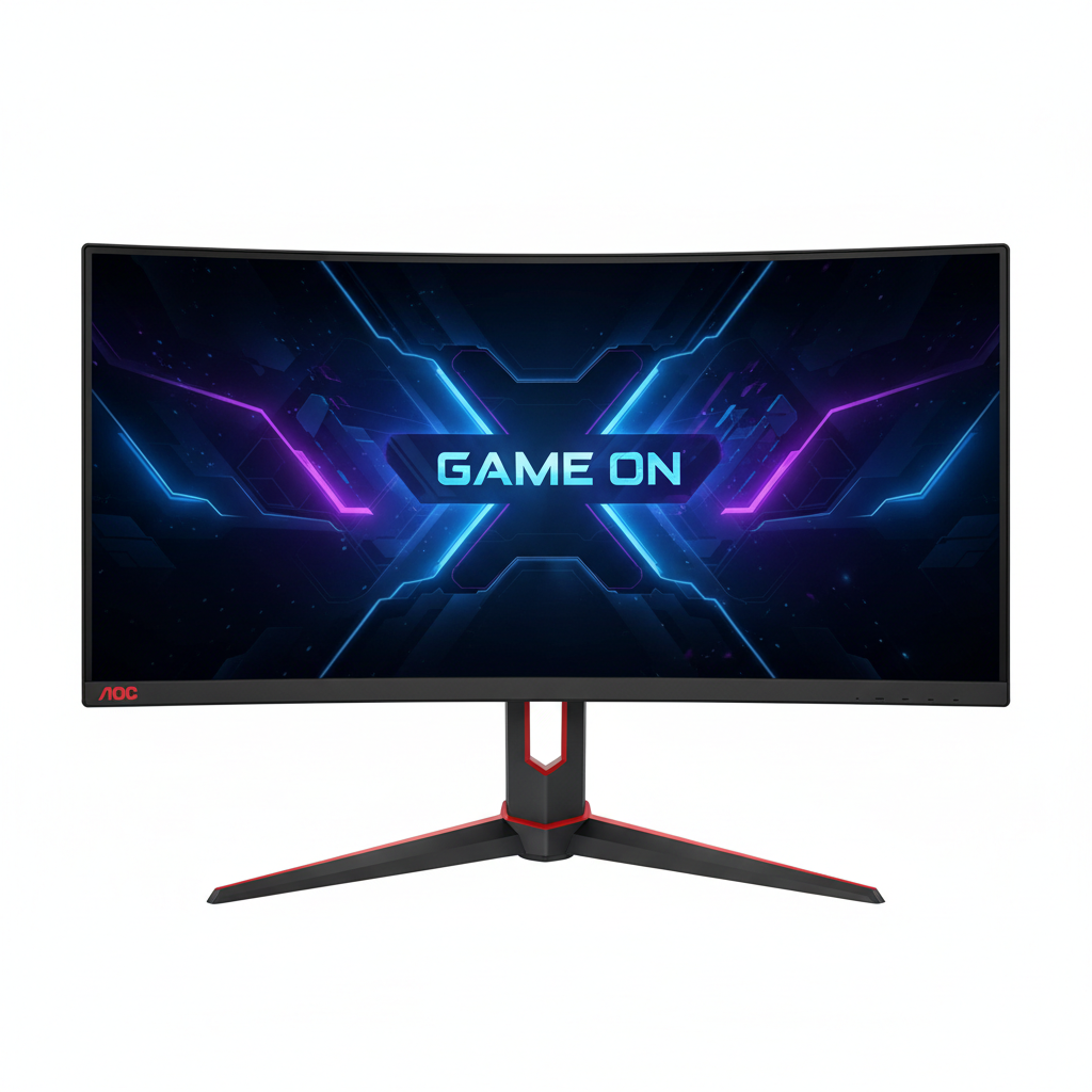 Monitor AOC 27 Gaming Curvo 165Hz vista frontal