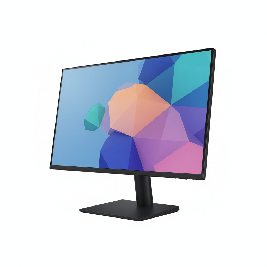 Monitor Samsung 24 Essential S3 vista en ángulo