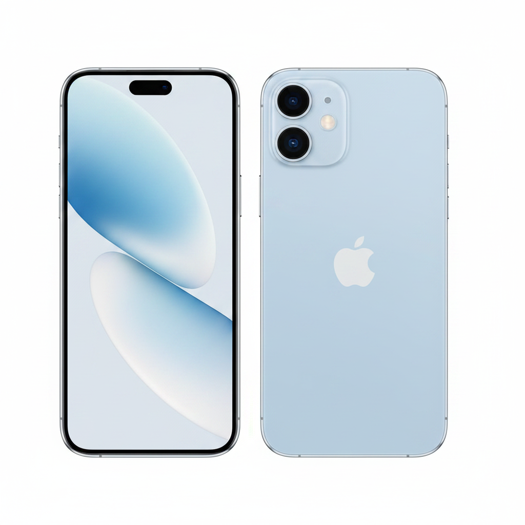 Apple iPhone 17 Air 256GB Azul vista frontal y trasera