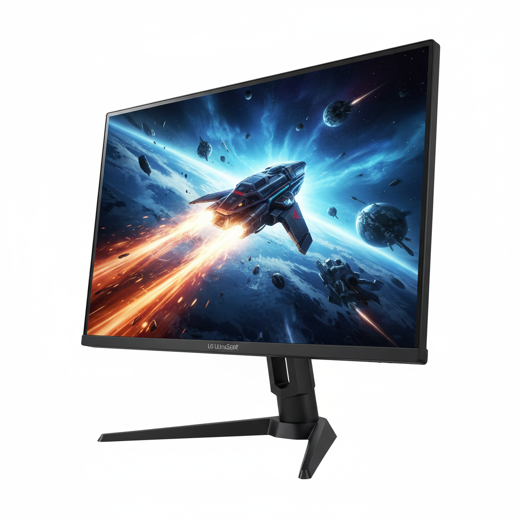 Monitor LG 27 IPS Full HD 144Hz vista en ángulo