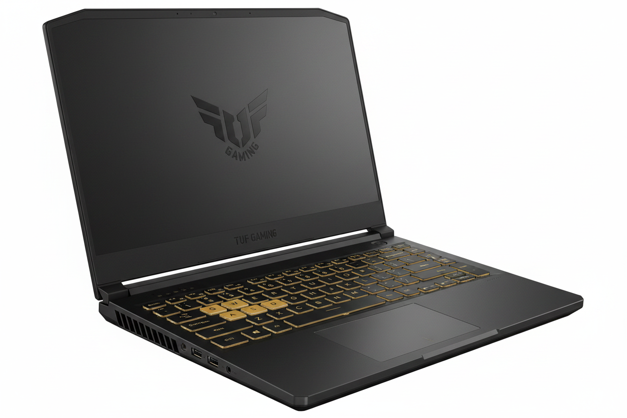 Laptop ASUS TUF Gaming A14 vista en ángulo