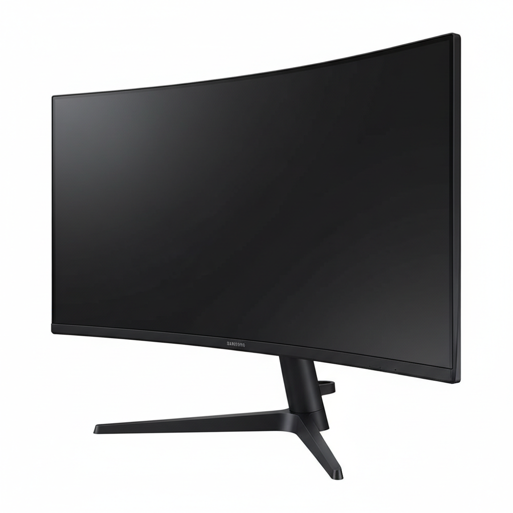 Monitor Samsung 32 curvo Full HD vista en ángulo