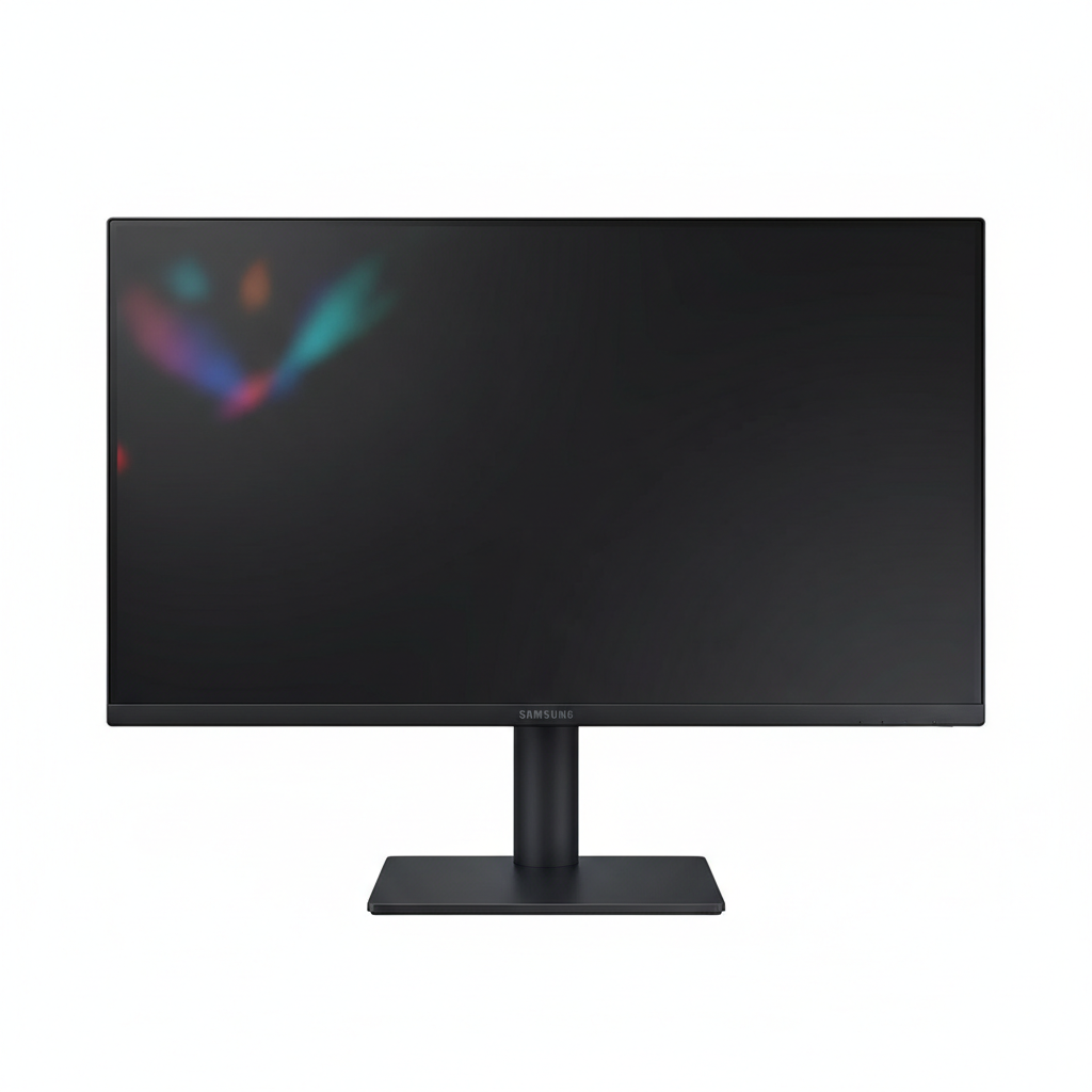 Monitor Samsung 27 Essential S3 vista frontal base cuadrada
