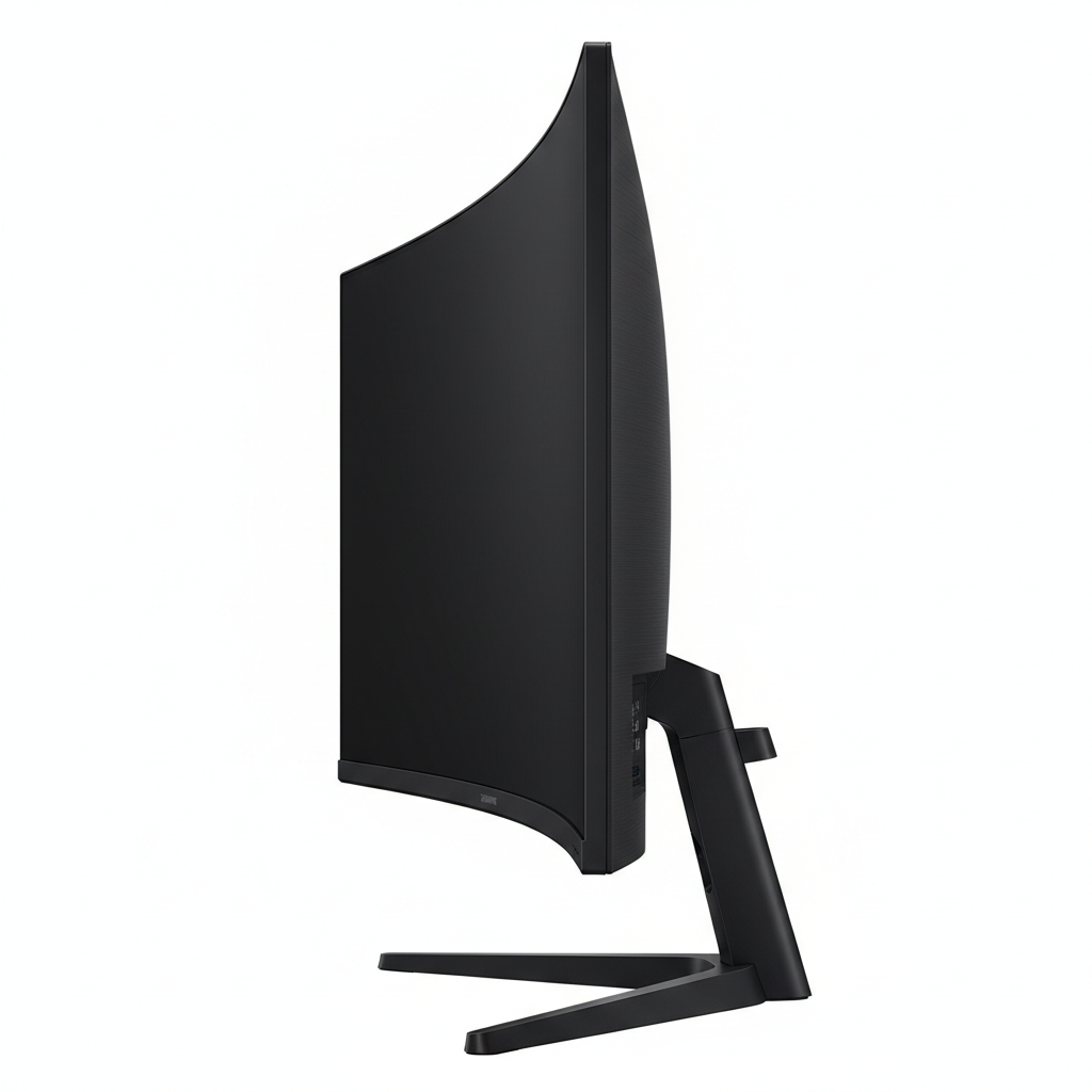 Monitor Samsung 32 curvo Full HD vista lateral