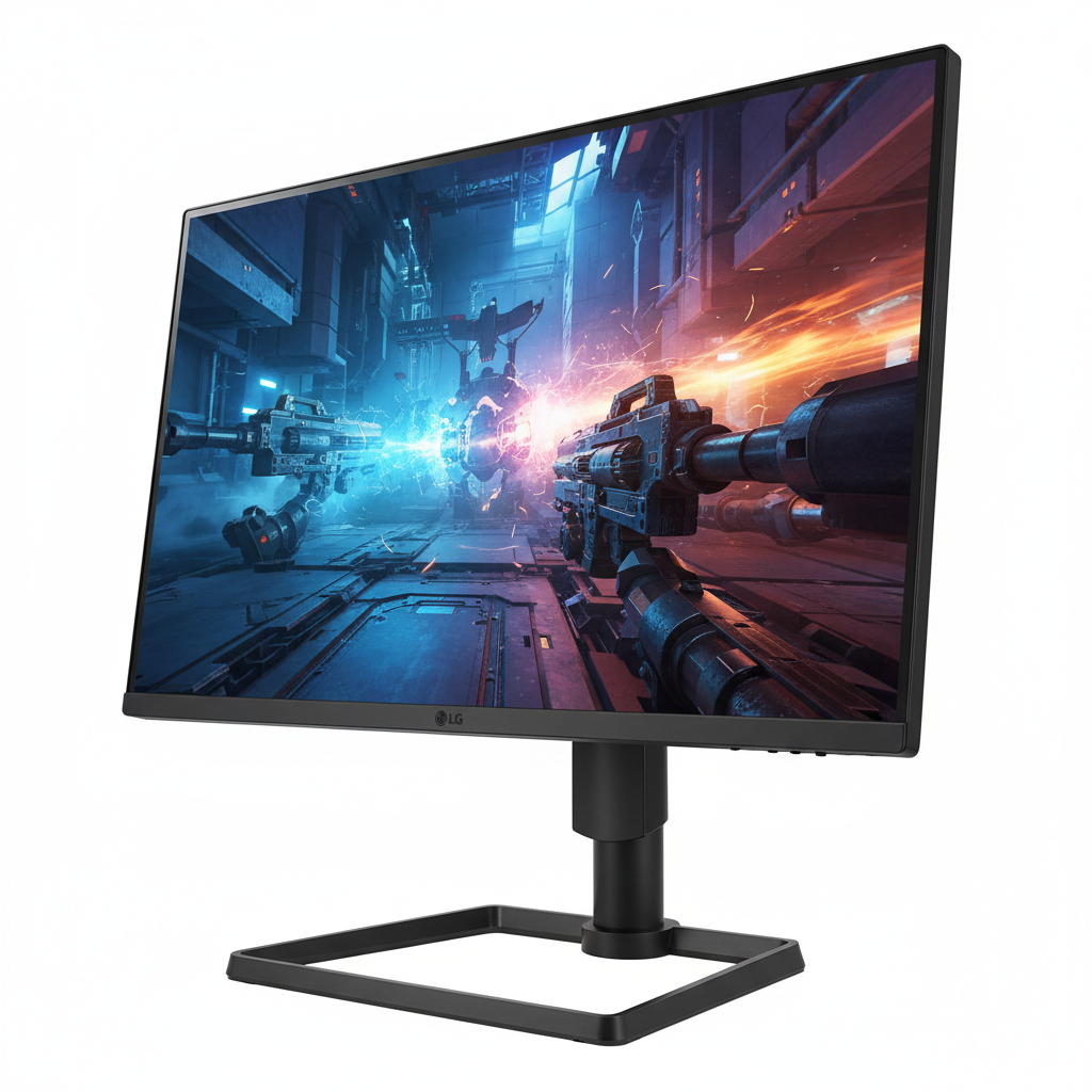Monitor LG 23.8 IPS Full HD 144Hz vista en ángulo