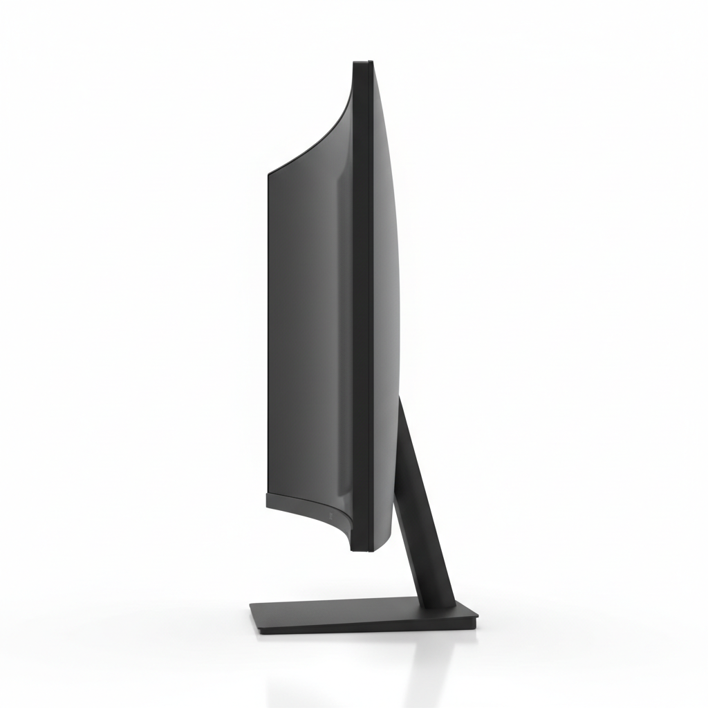Monitor Nextep 23.8 curvo negro vista lateral