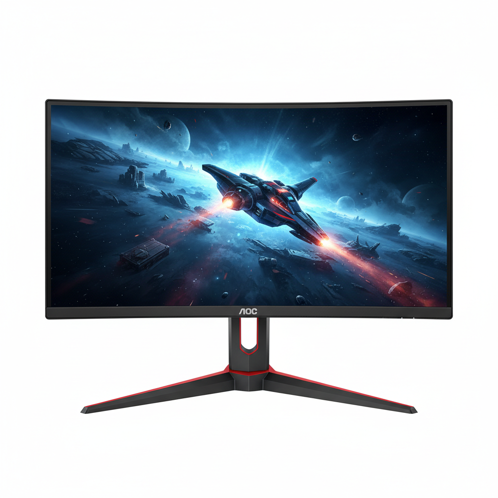 Monitor AOC 23.8 Gaming Curvo 165Hz vista frontal